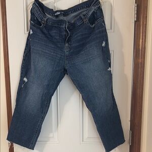 Distressed Blue Denim Jeans 18 Old Navy